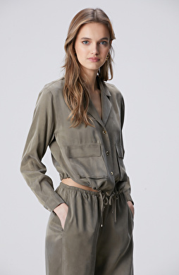 Haki Cupro Gömlek
