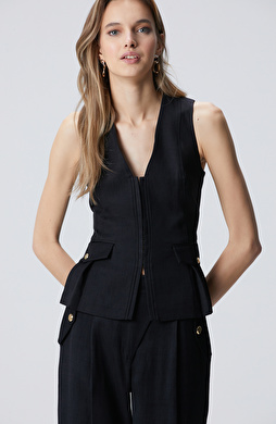 Black Viscose Blouse