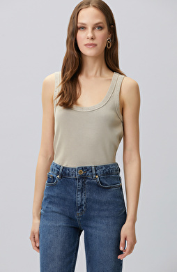 Mink Stone Printed Ribli T-shirt