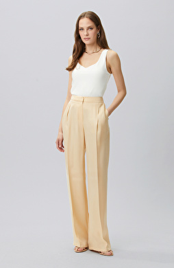 Vanilla Pleated Palazzo Pants