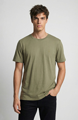 Haki Pike Desen Basic T-shirt
