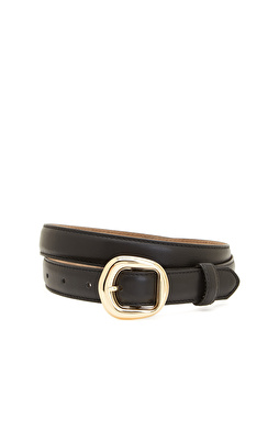Siyah Kadın Deri Kemer