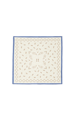 Cream Blue Linen Bag Wipes