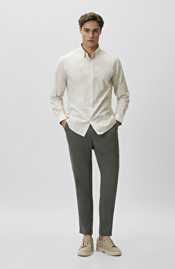 Haki Keten Jogger Pantolon