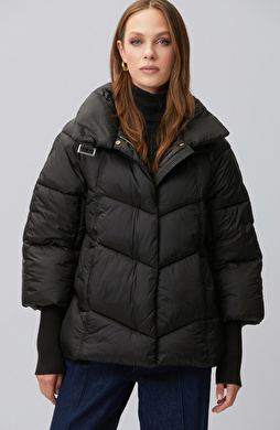 Black Oversize Puffer Coat