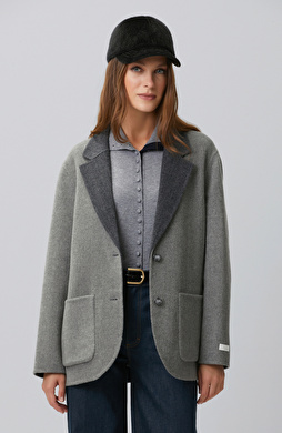 Limited Anthracite Wool Blend Double Sided Jacket