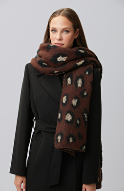 Brown Patterned Women's Shawl