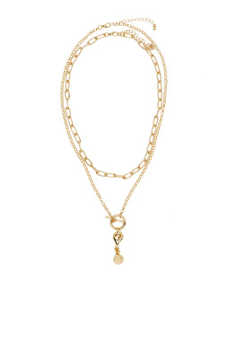 Gold Pendant Detaylı Kadın Çoklu Kolye