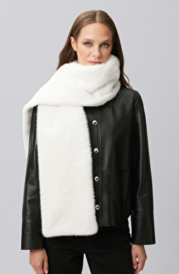 Ecru Soft Textured Women's Scarf