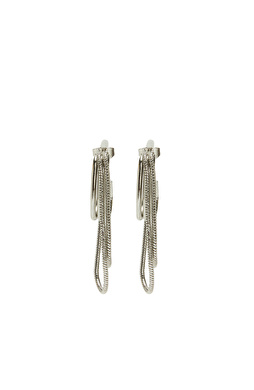 Silver Zincir Detaylı Kadın Küpe