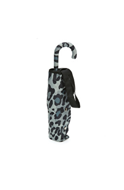 Gri Leopar Desenli Şemsiye