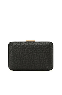Siyah Desenli Kadın Clutch