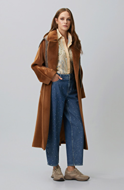İndigo Barrel Fit Denim Pantolon