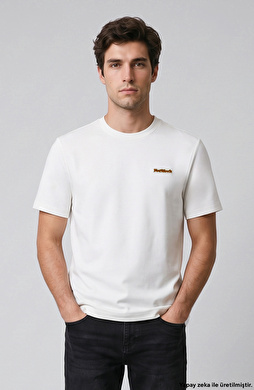 White Embroidery Detailed T-shirt