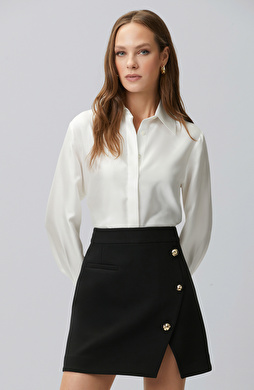 Kırık Beyaz Limited İpek Twill Gömlek