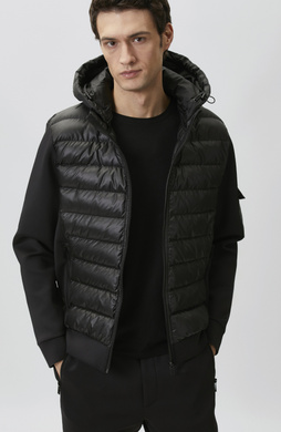 N-Tech Siyah Scuba Kumaş Puffer Mont