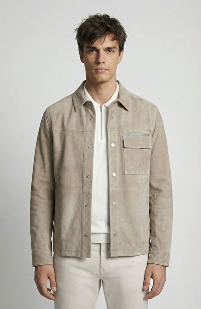 Vizon Süet Deri Mont