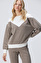 Kırık Beyaz Bej Desenli Sweatshirt