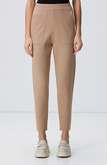 Camel Örgü Triko Pantolon_1