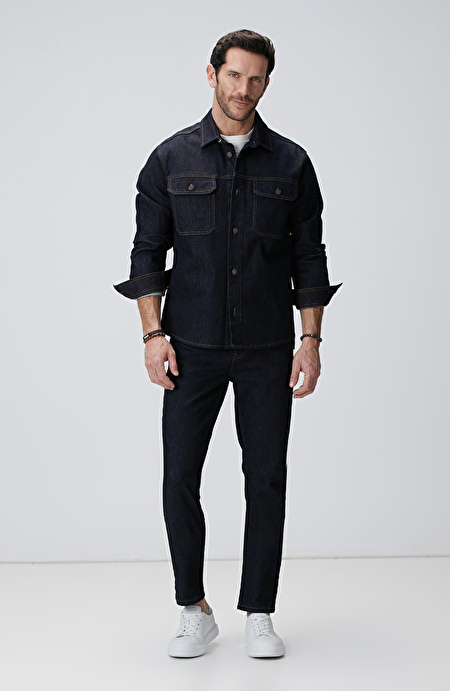 Lacivert Denim Pantolon