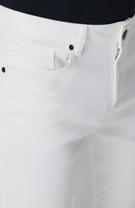 Kırık Beyaz Casual Pantolon_3