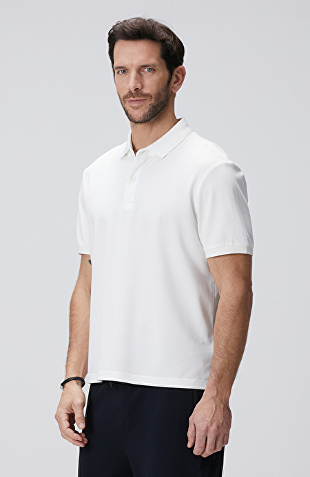 N-Tech Beyaz Polo Yaka T-shirt_3