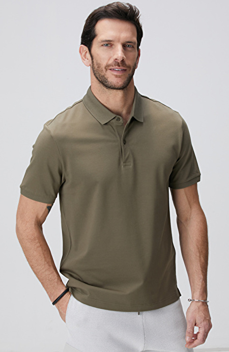 N-Tech Haki Polo Yaka T-shirt