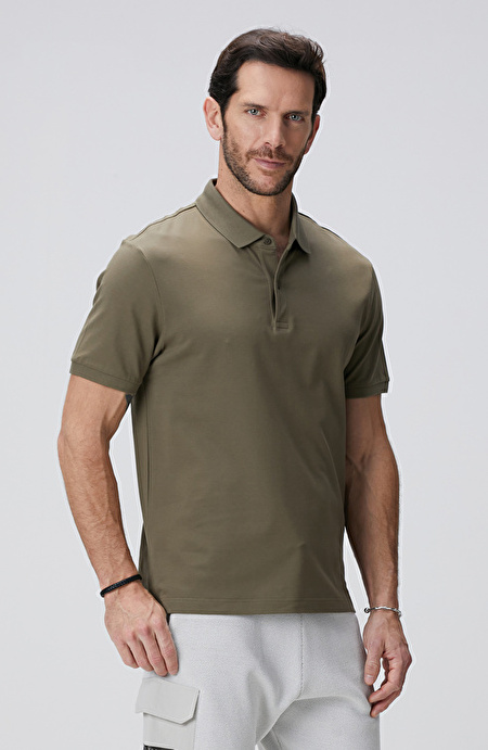N-Tech Haki Polo Yaka T-shirt_3