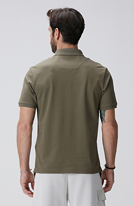 N-Tech Haki Polo Yaka T-shirt_4