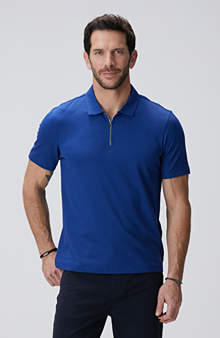N-Tech Saks Polo Yaka Merserize T-shirt_1