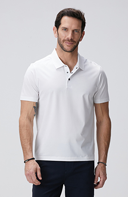 N-Tech Beyaz Polo Yaka T-shirt_1
