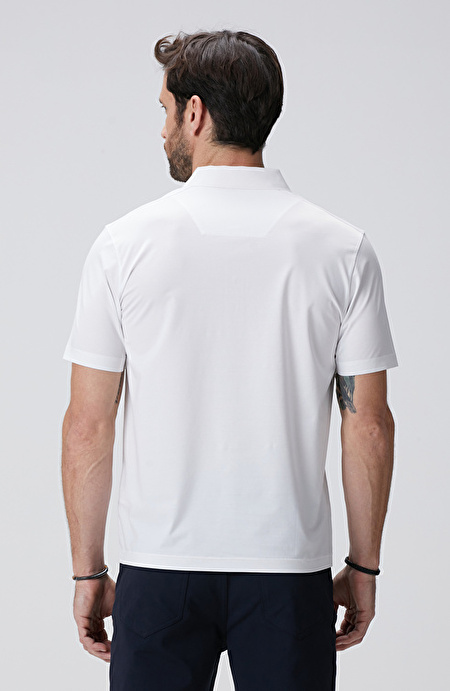 N-Tech Beyaz Polo Yaka T-shirt_5