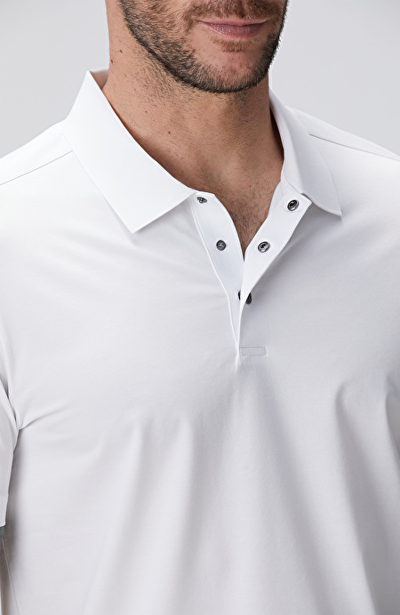 N-Tech Beyaz Polo Yaka T-shirt_6