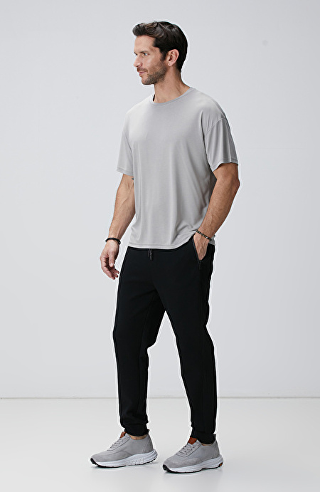 Gri Modal Karışımlı T-shirt_2