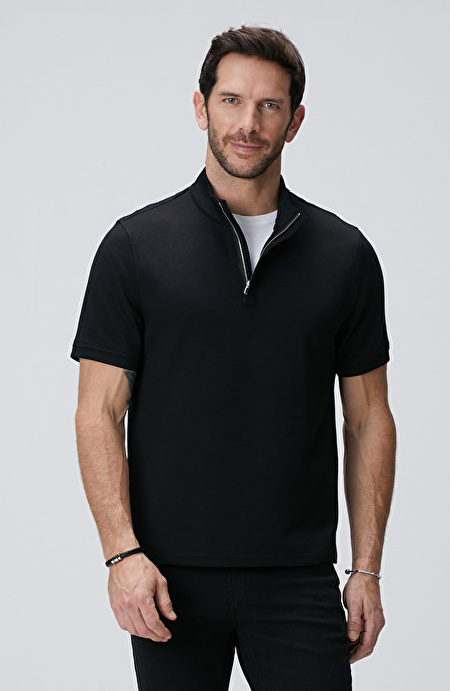 Siyah Kısa Kollu Sweatshirt_1