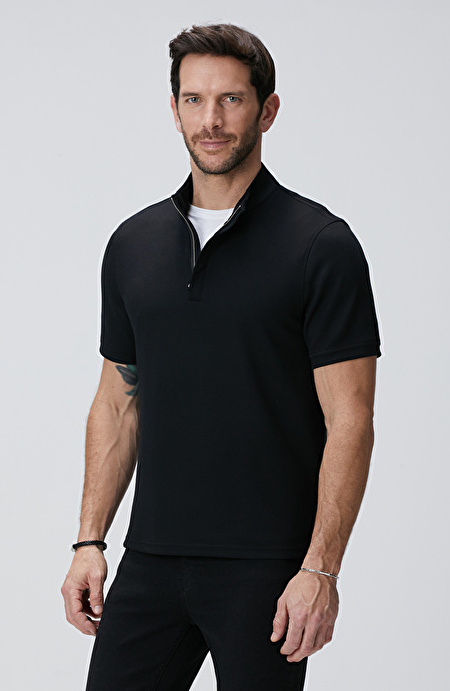 Siyah Kısa Kollu Sweatshirt_3