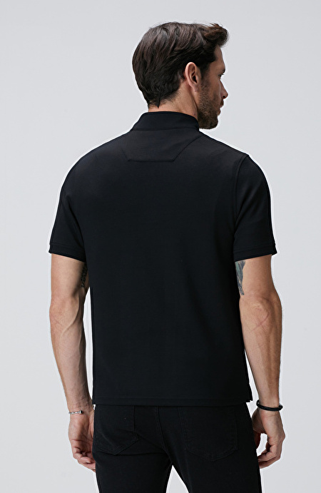 Siyah Kısa Kollu Sweatshirt_4
