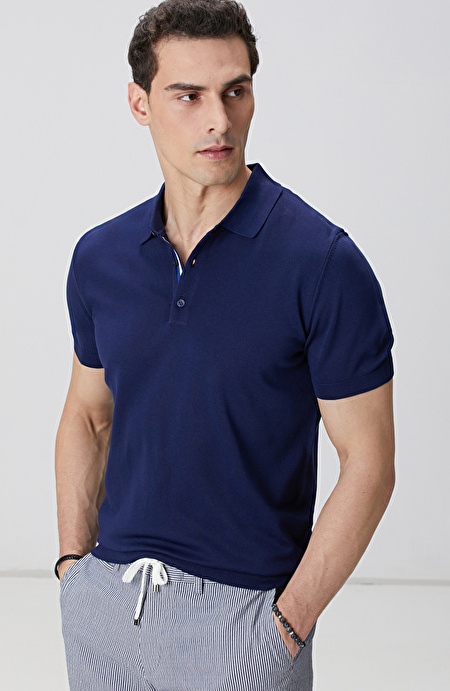 Lacivert Polo Kazak_1