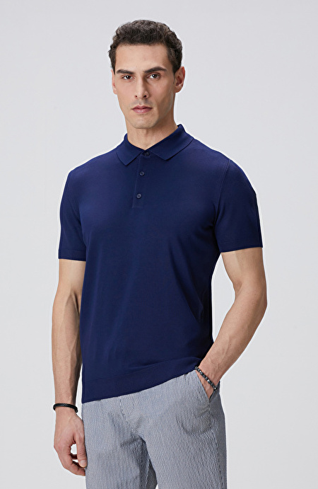 Lacivert Polo Kazak_3