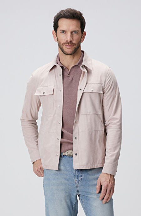 Pembe Süet Mont