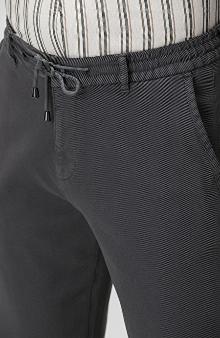 Antrasit Diyagonal Desenli Jogger Pantolon_3
