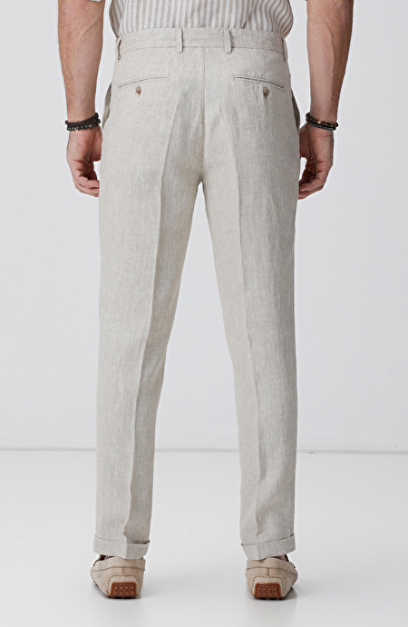Naturel Keten Jogger Pantolon_2