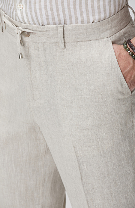 Naturel Keten Jogger Pantolon_3