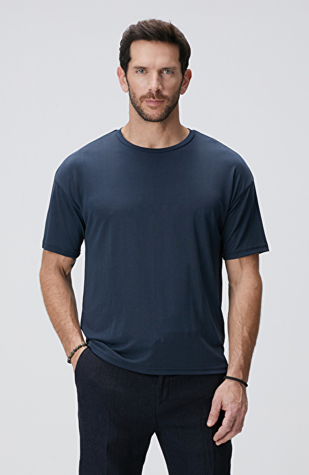 Lacivert Basic T-shirt