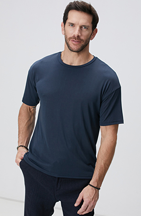 Lacivert Basic T-shirt_1