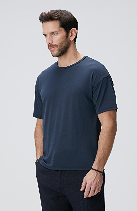 Lacivert Basic T-shirt_3