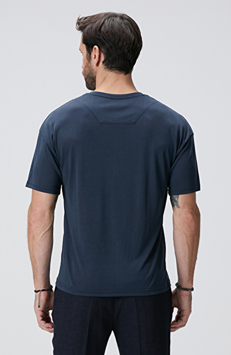 Lacivert Basic T-shirt_4