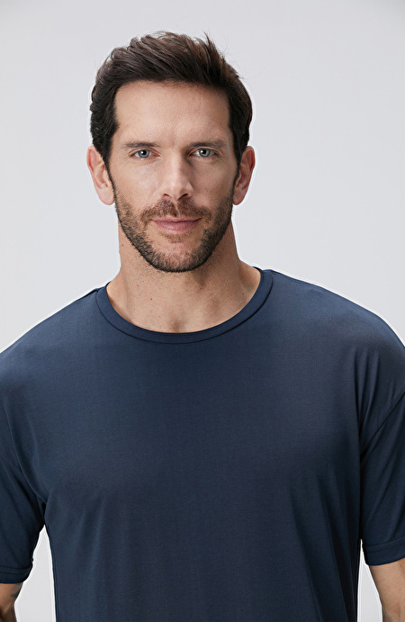 Lacivert Basic T-shirt_5