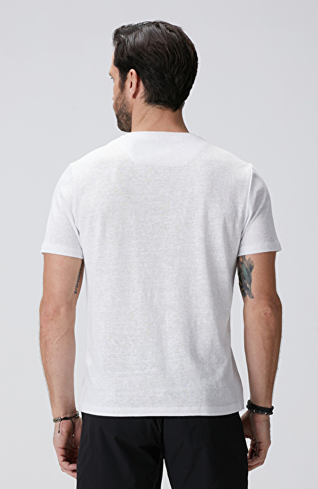 Beyaz Basic T-shirt_4