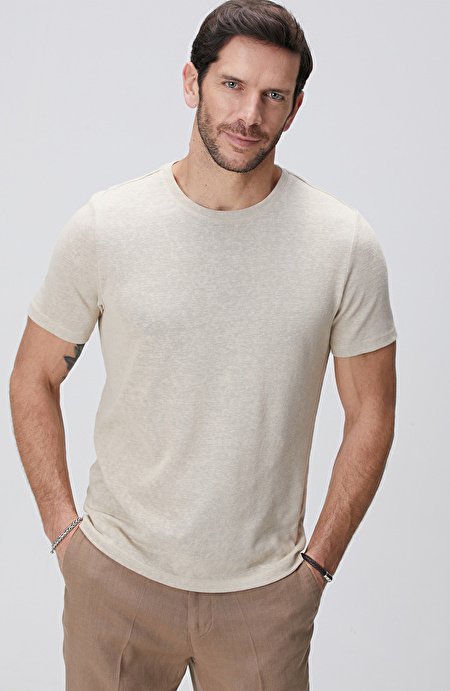 Bej Basic T-shirt